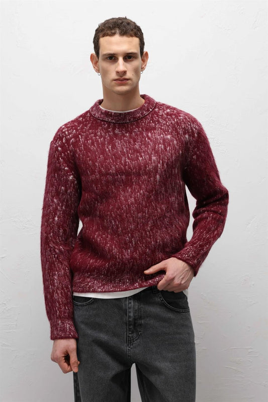 Soft-Textured Oversized Knit Sweater