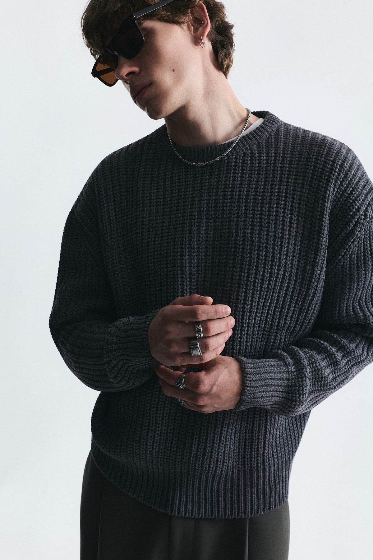 Oversized Basic Knit Sweater