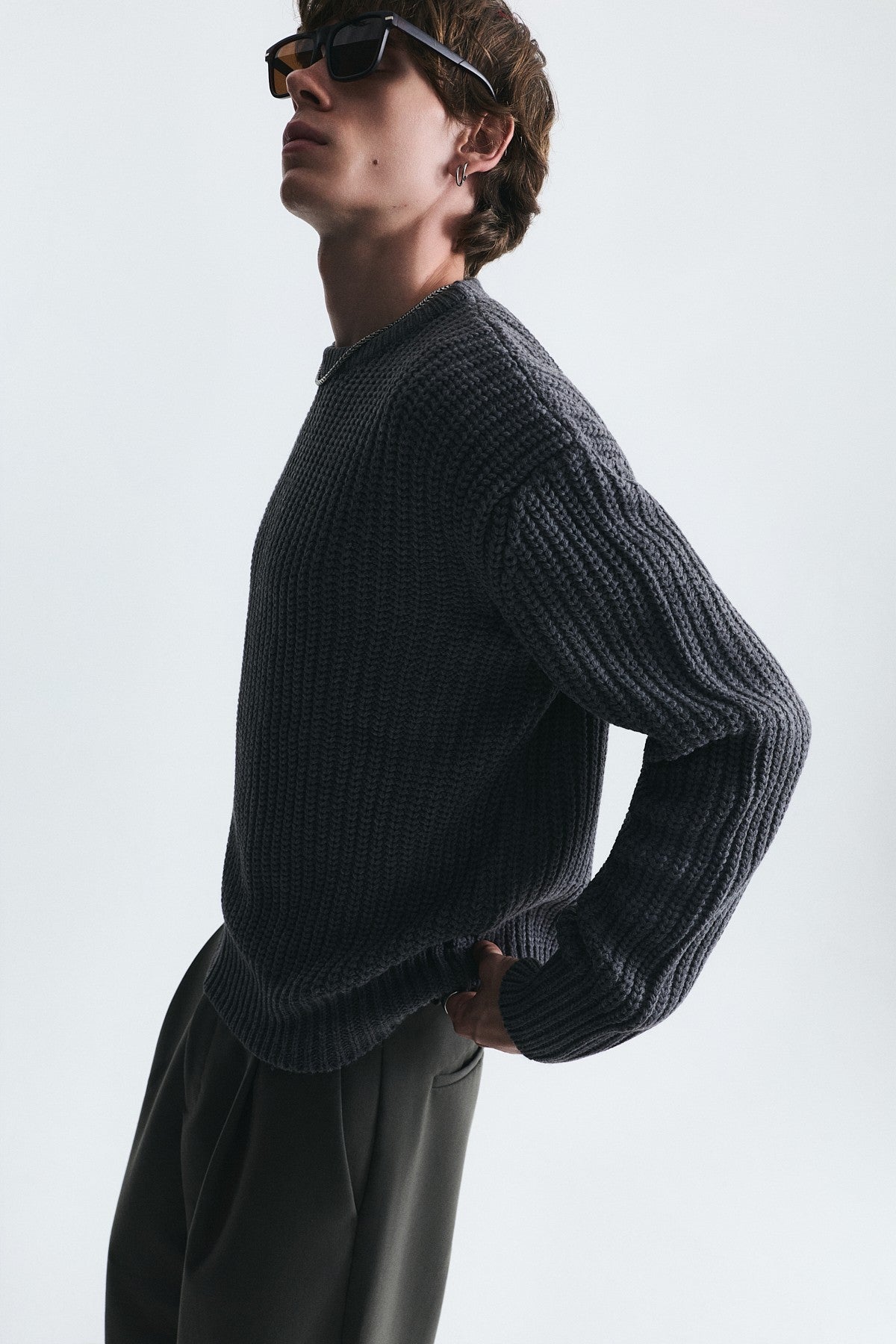 Oversized Basic Knit Sweater