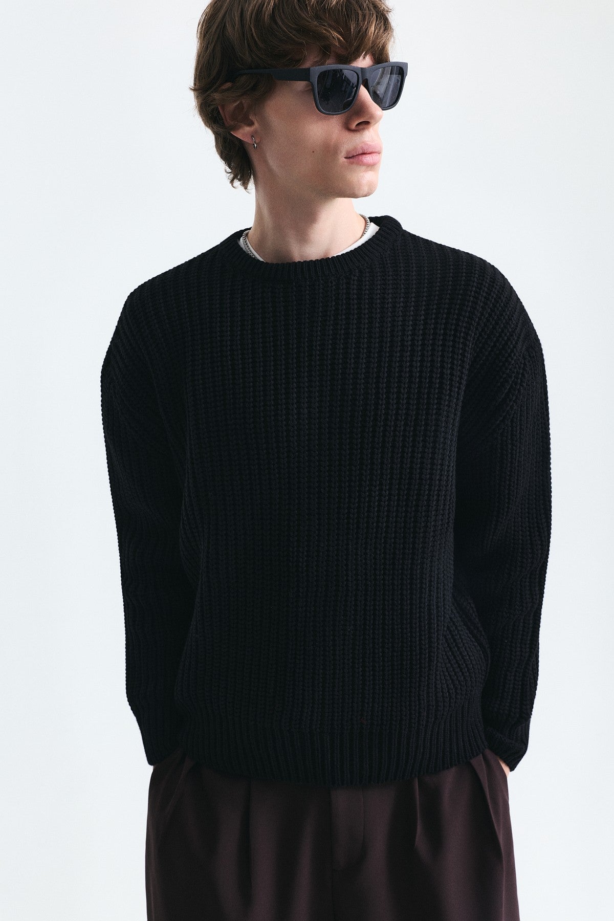 Oversized Basic Knit Sweater