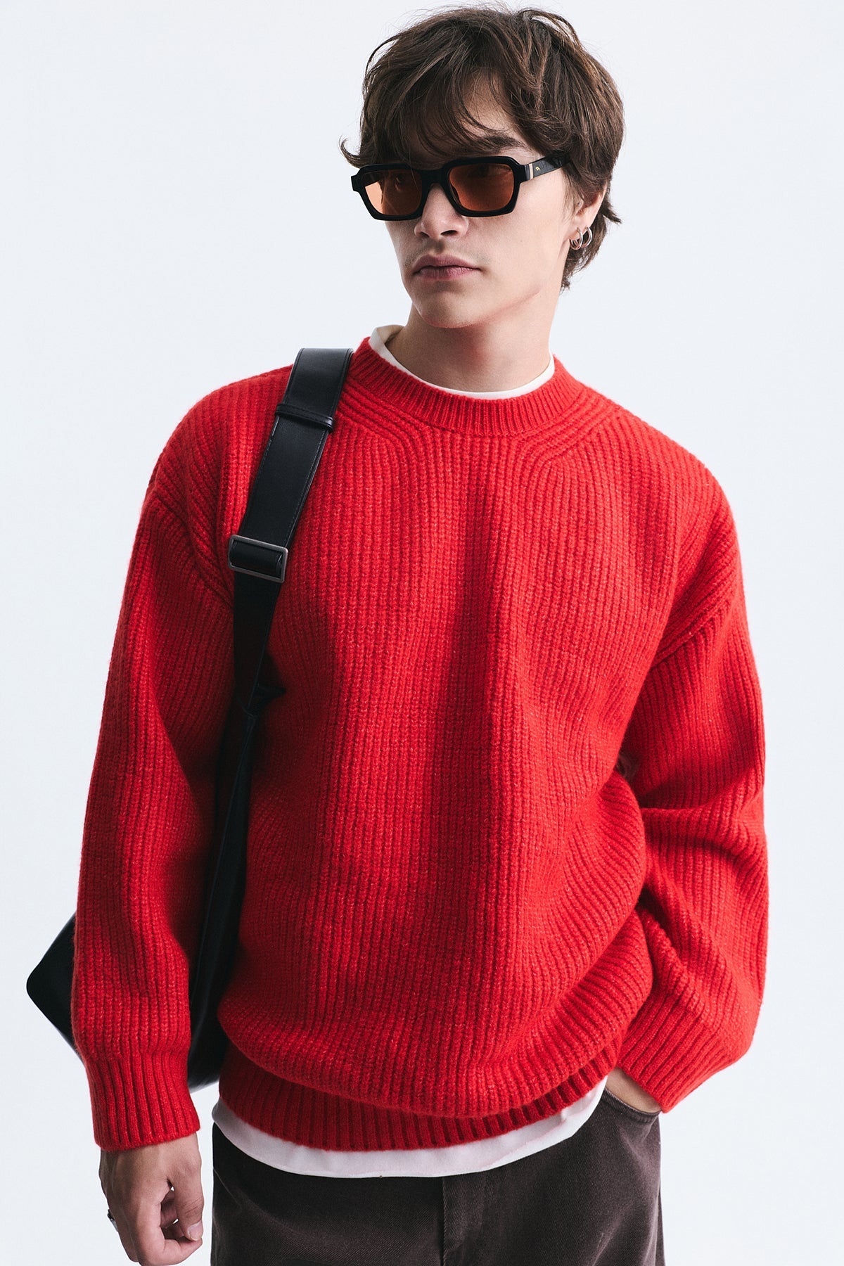 Oversized Ribbed Knit Sweater