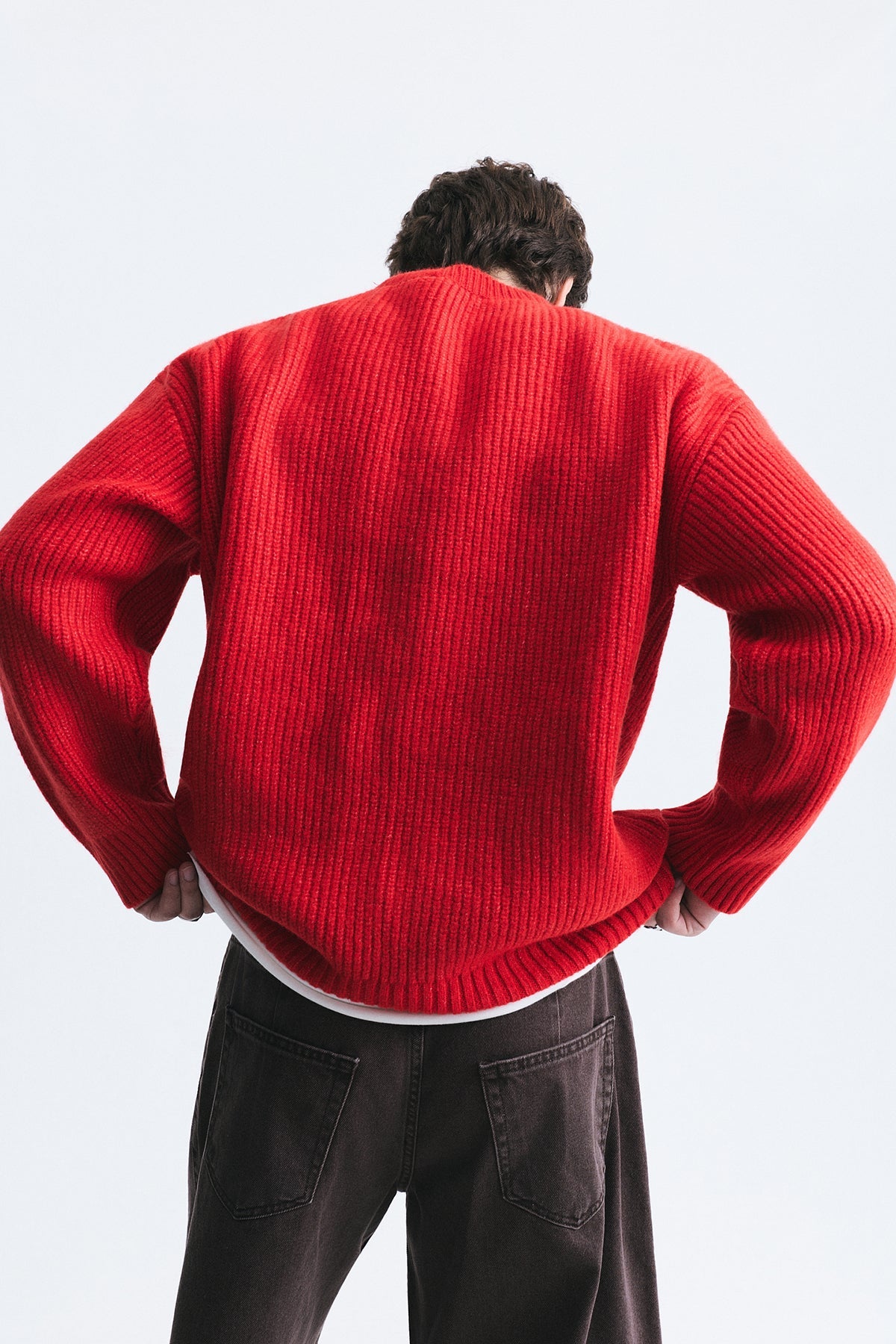 Oversized Ribbed Knit Sweater