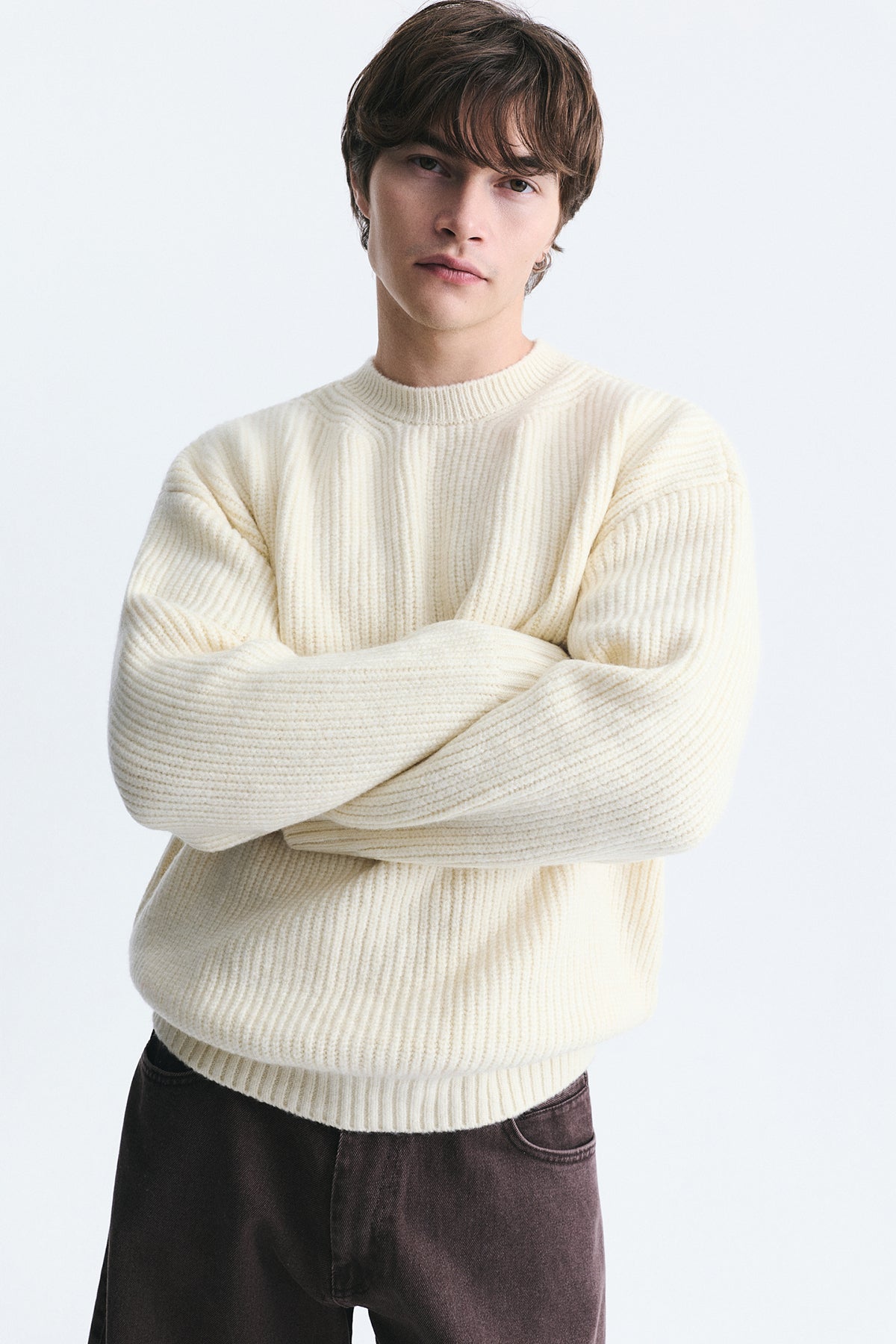 Oversized Ribbed Knit Sweater