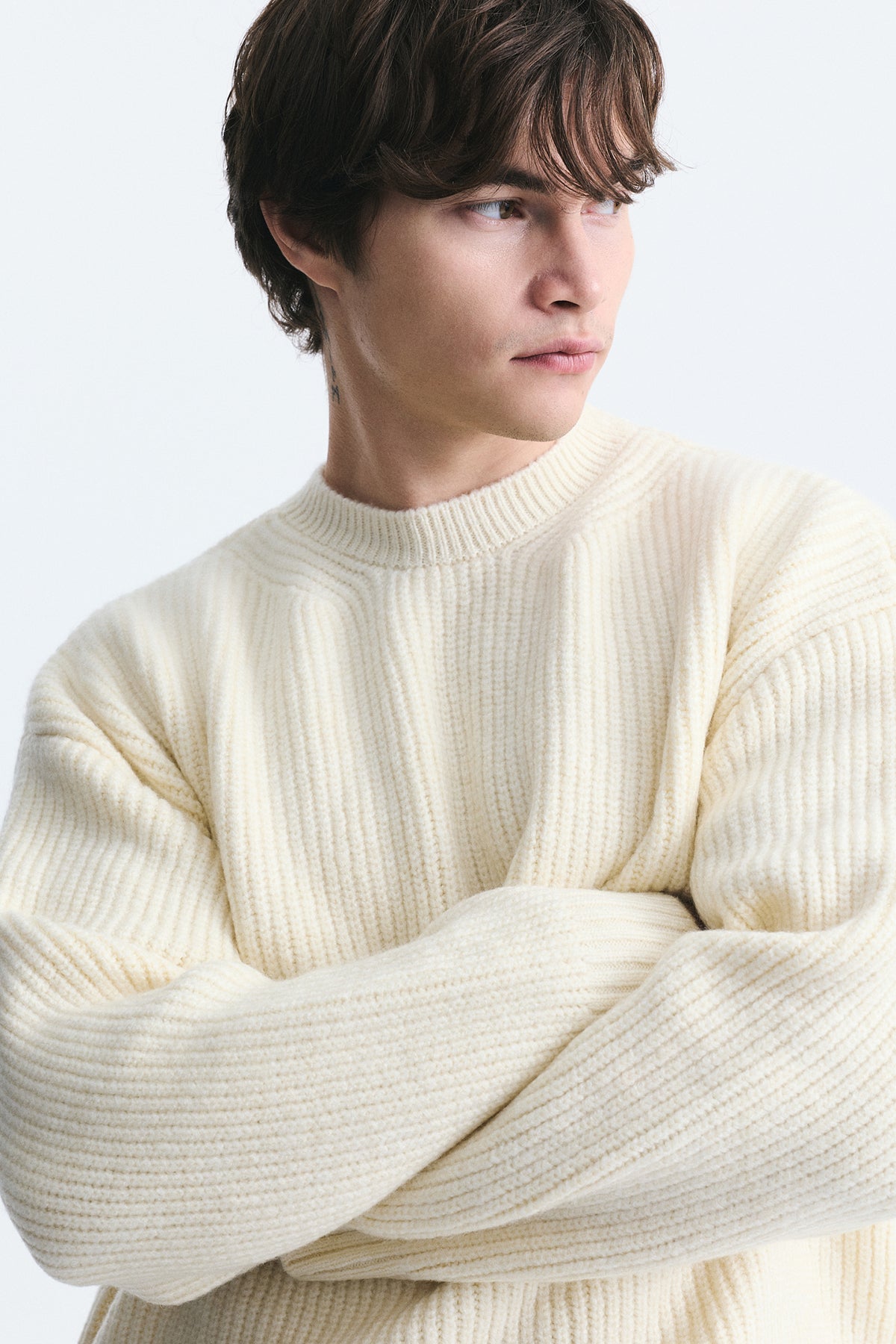 Oversized Ribbed Knit Sweater