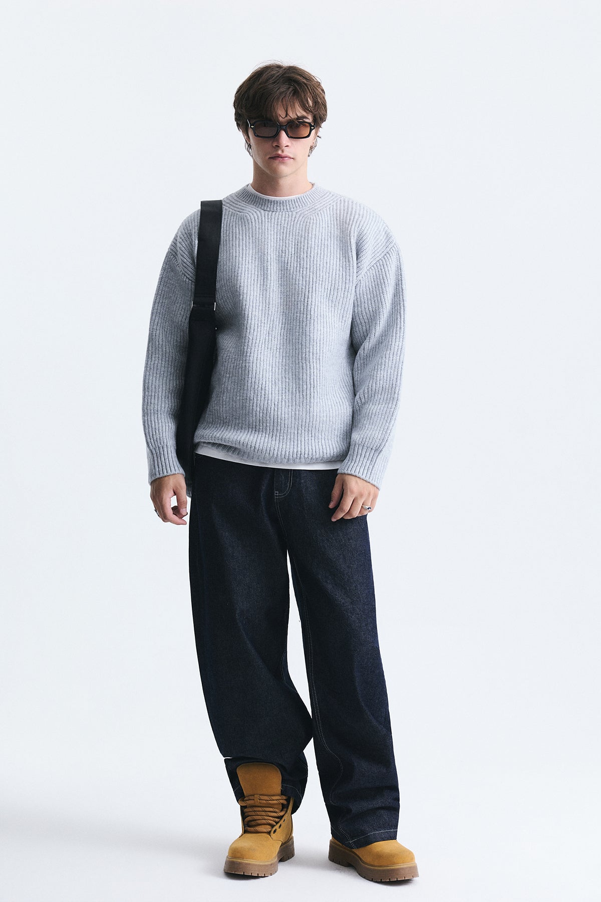 Oversized Ribbed Knit Sweater