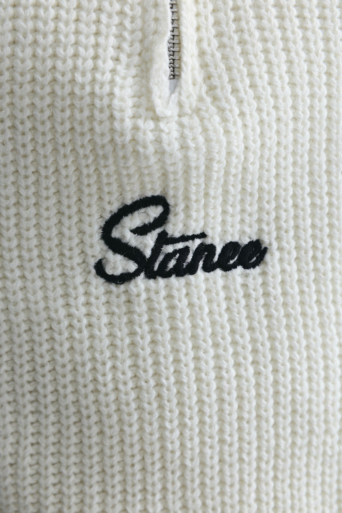 Zip-Up Stand-Up Collar Sweatshirt