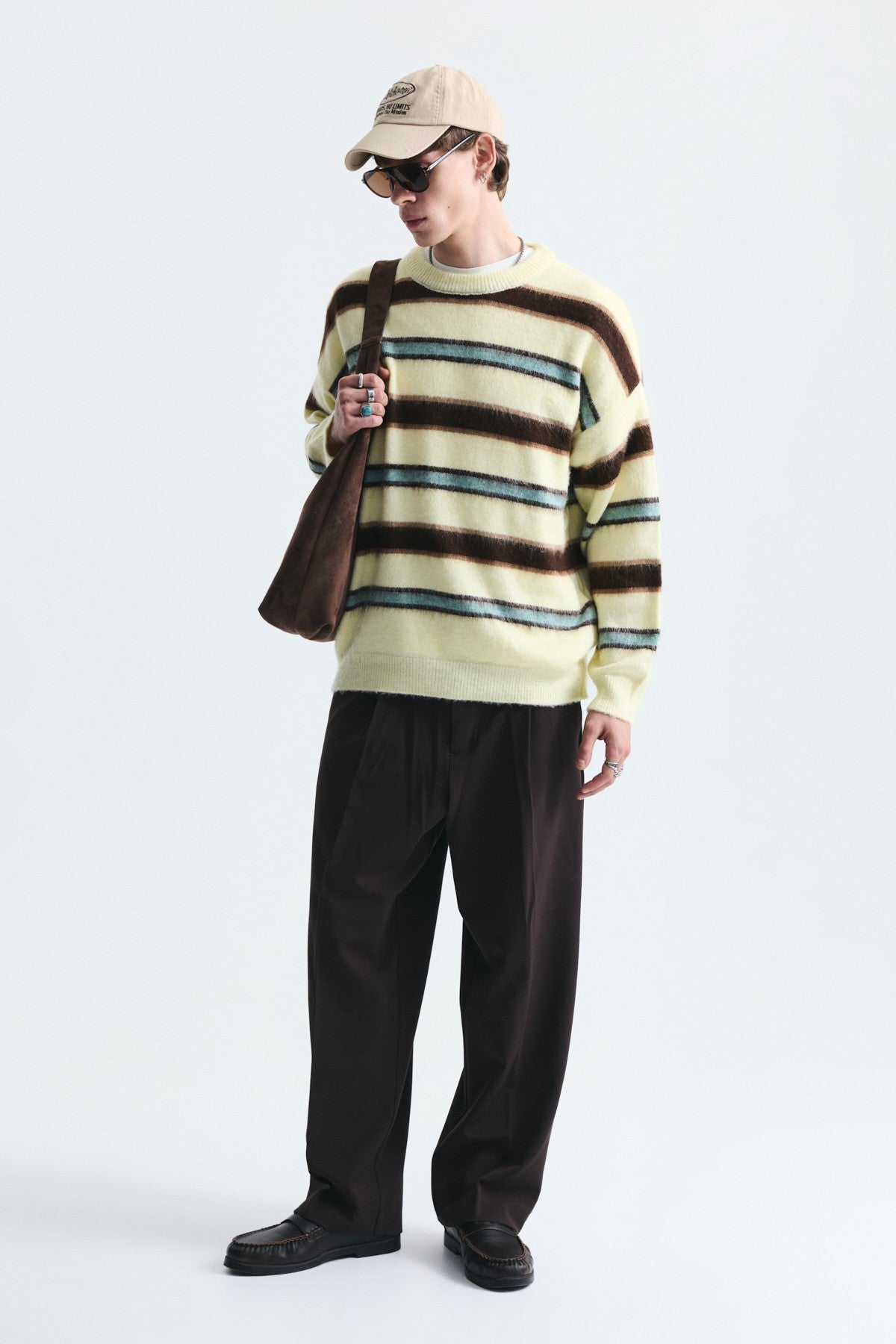 Relax Fit Striped Knit Sweater