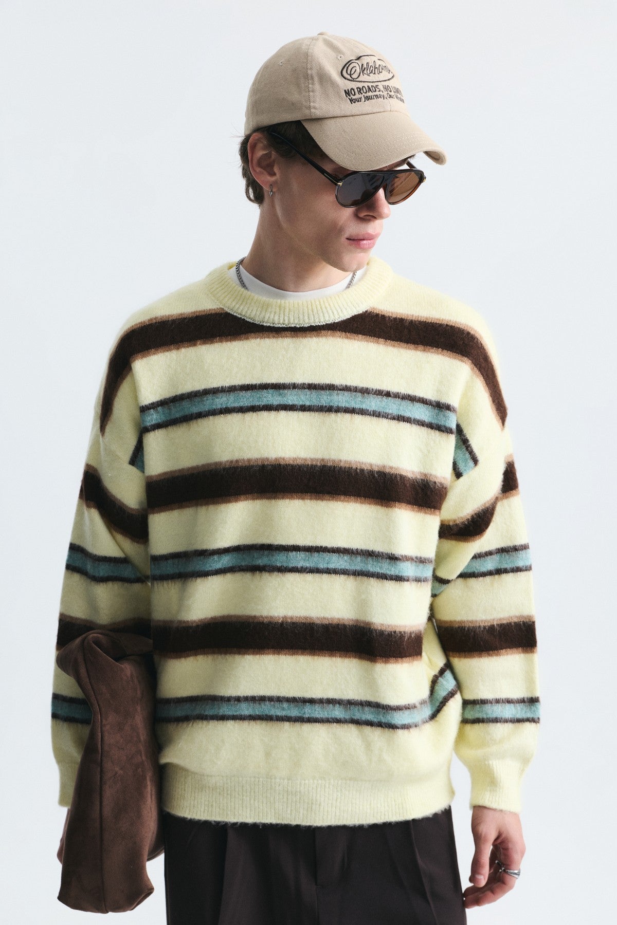 Relax Fit Striped Knit Sweater