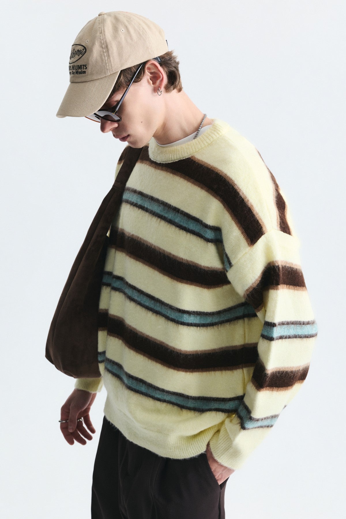 Relax Fit Striped Knit Sweater
