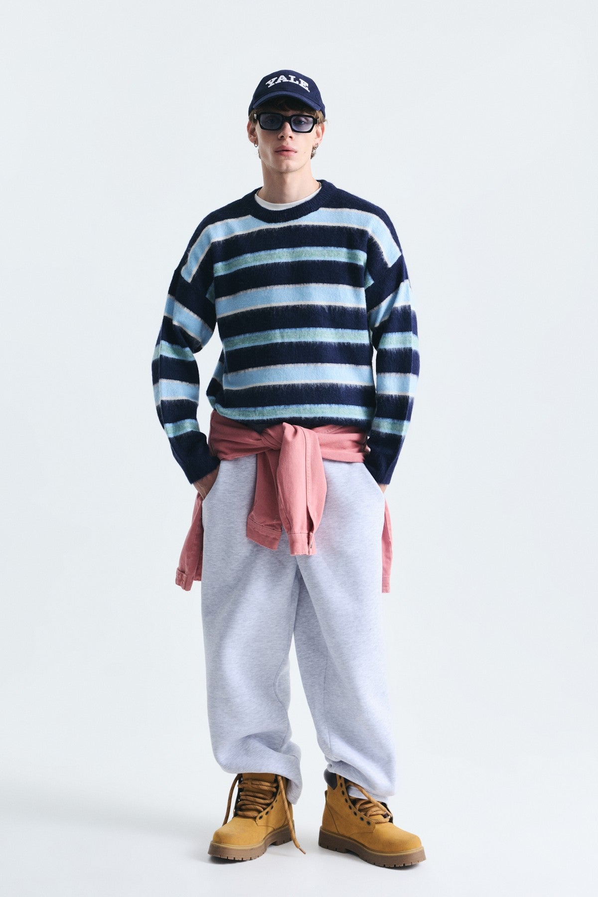 Relax Fit Striped Knit Sweater
