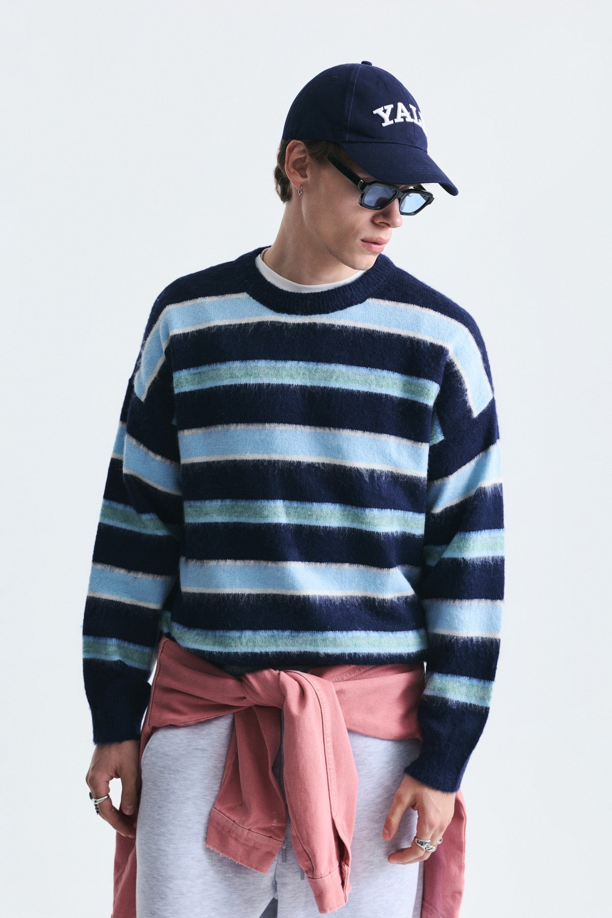 Relax Fit Striped Knit Sweater