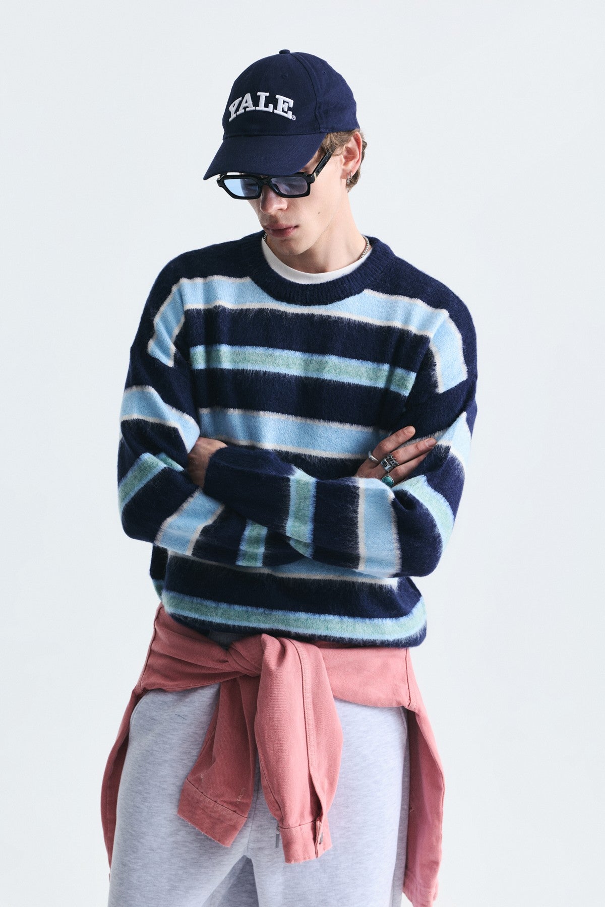 Relax Fit Striped Knit Sweater