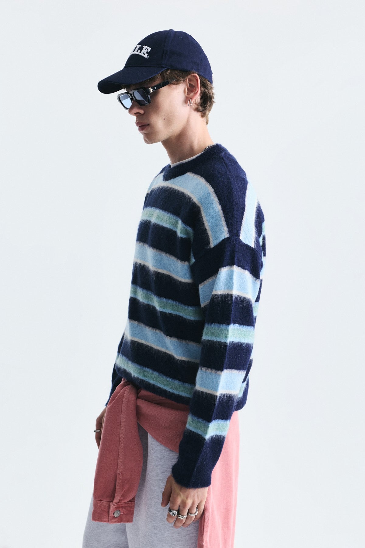 Relax Fit Striped Knit Sweater