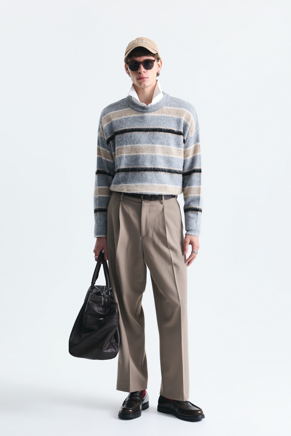 Relax Fit Striped Knit Sweater