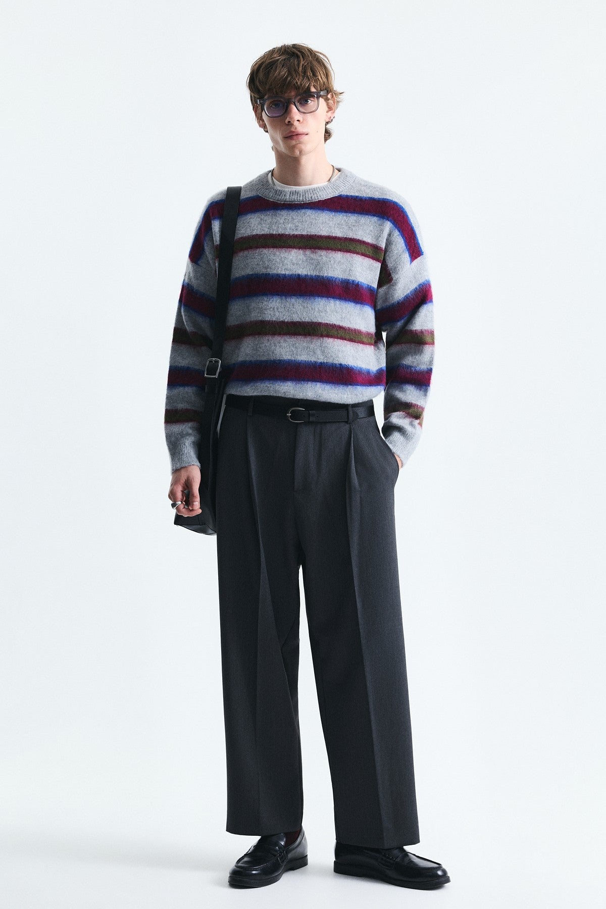 Relax Fit Striped Knit Sweater