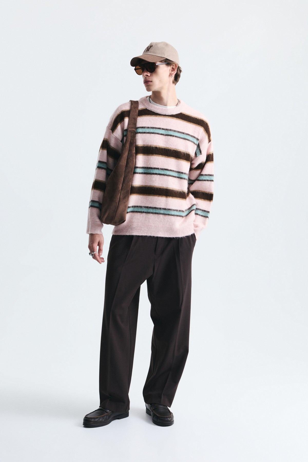 Relax Fit Striped Knit Sweater