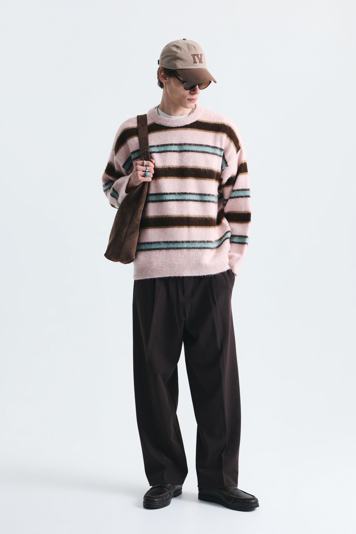 Relax Fit Striped Knit Sweater