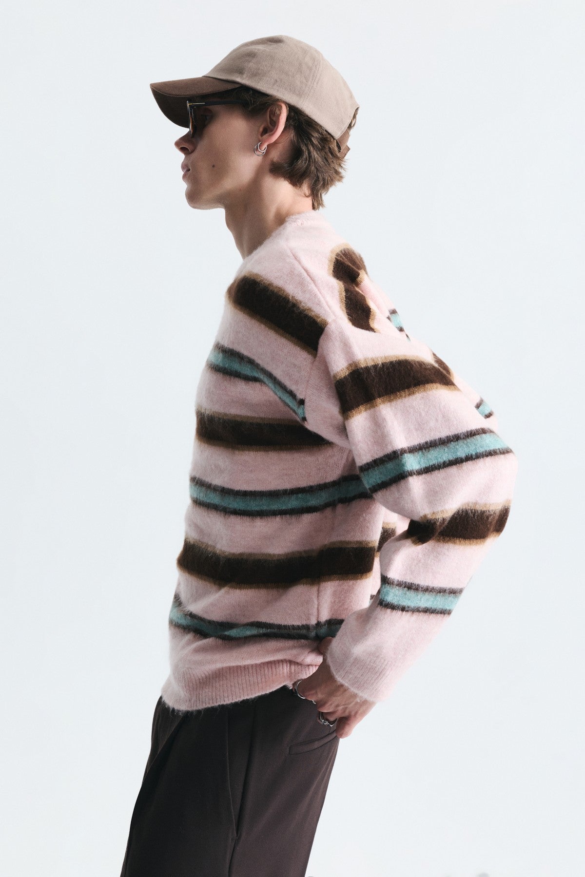 Relax Fit Striped Knit Sweater