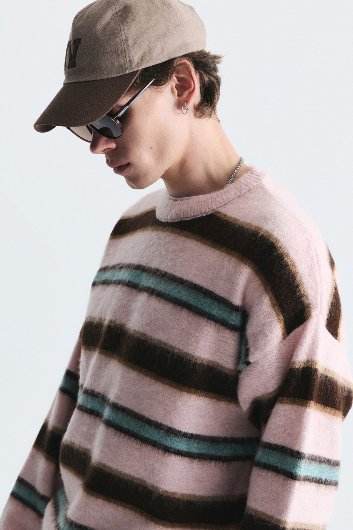Relax Fit Striped Knit Sweater