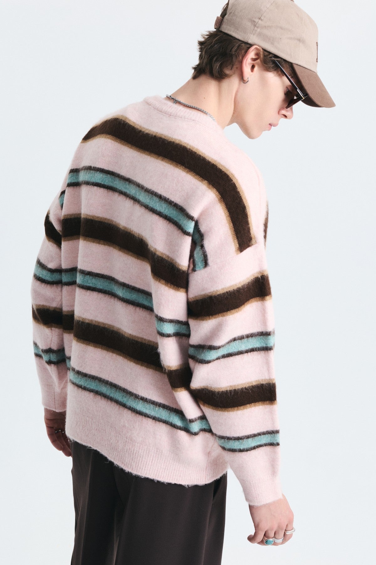 Relax Fit Striped Knit Sweater