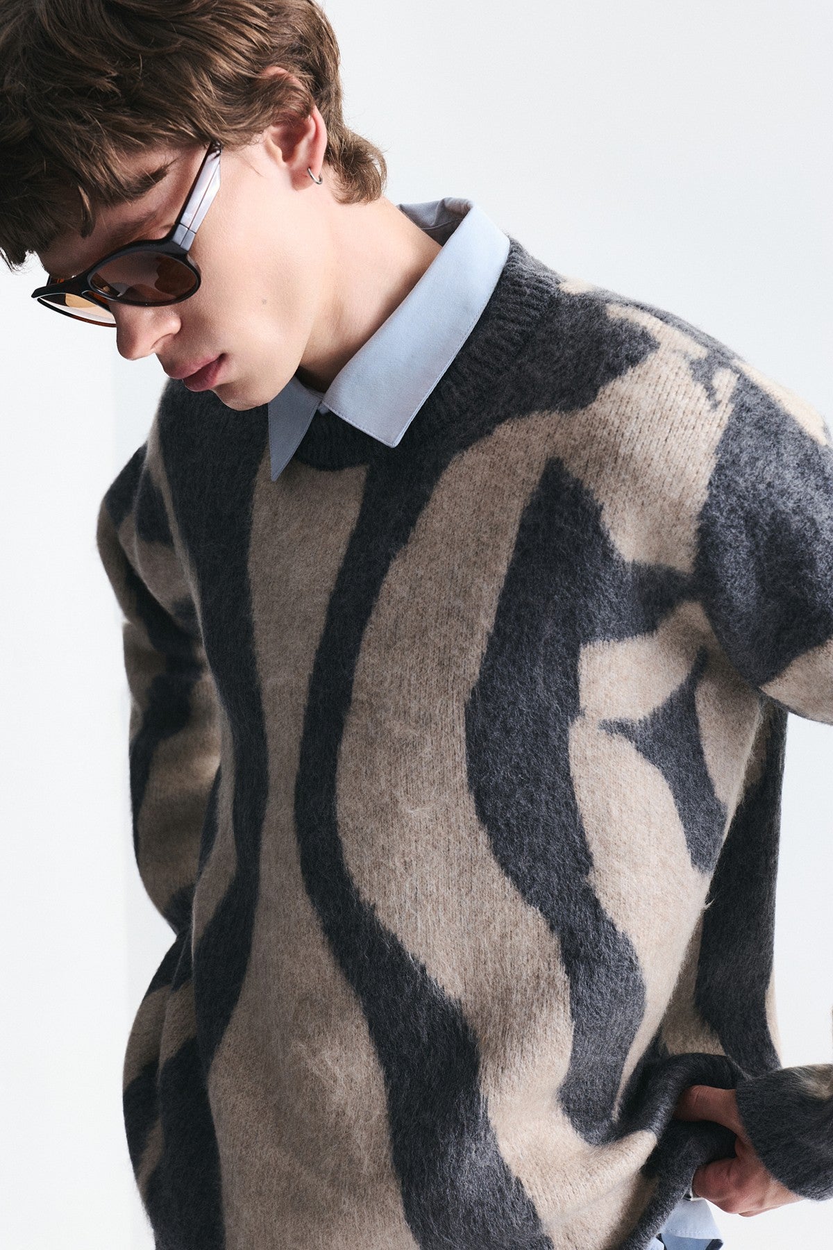 Relax Fit Solid-Color Sweater