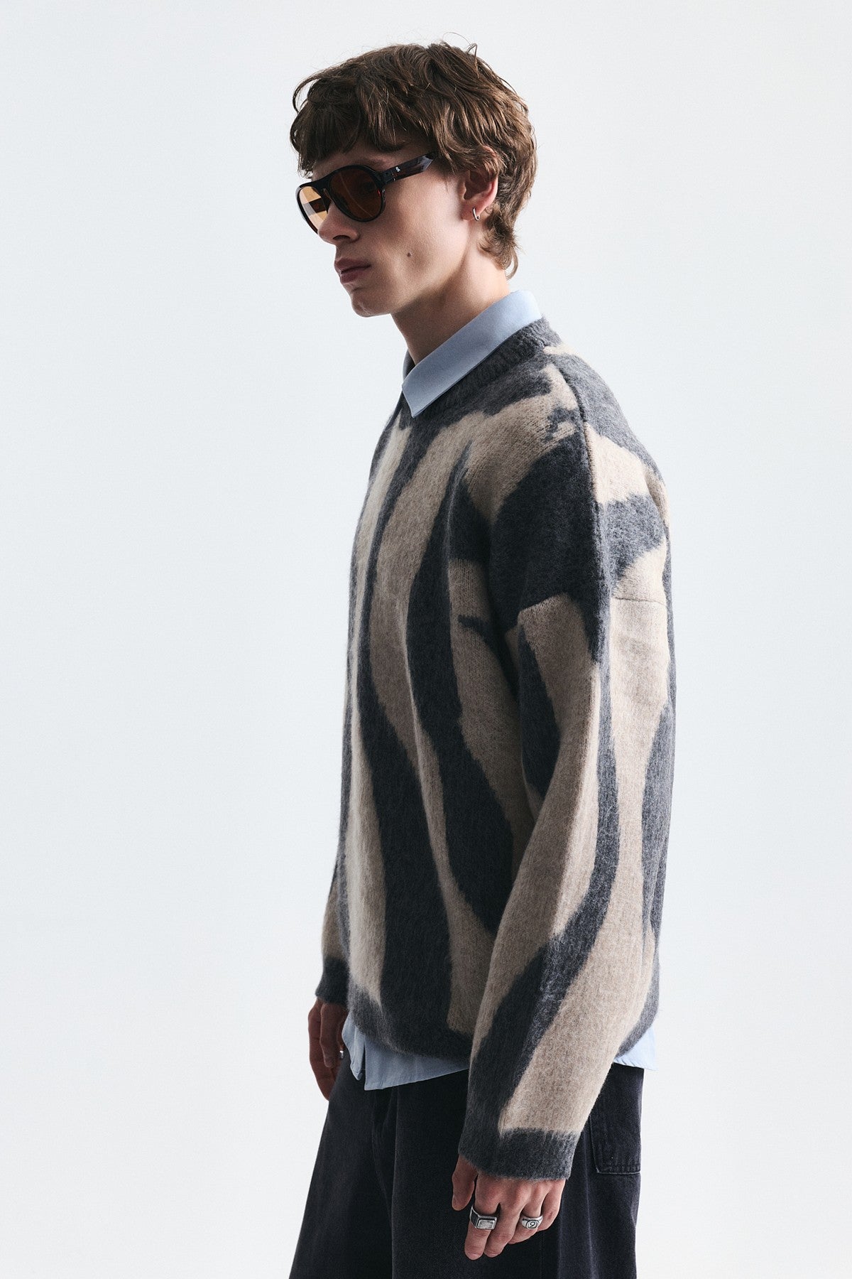 Relax Fit Solid-Color Sweater