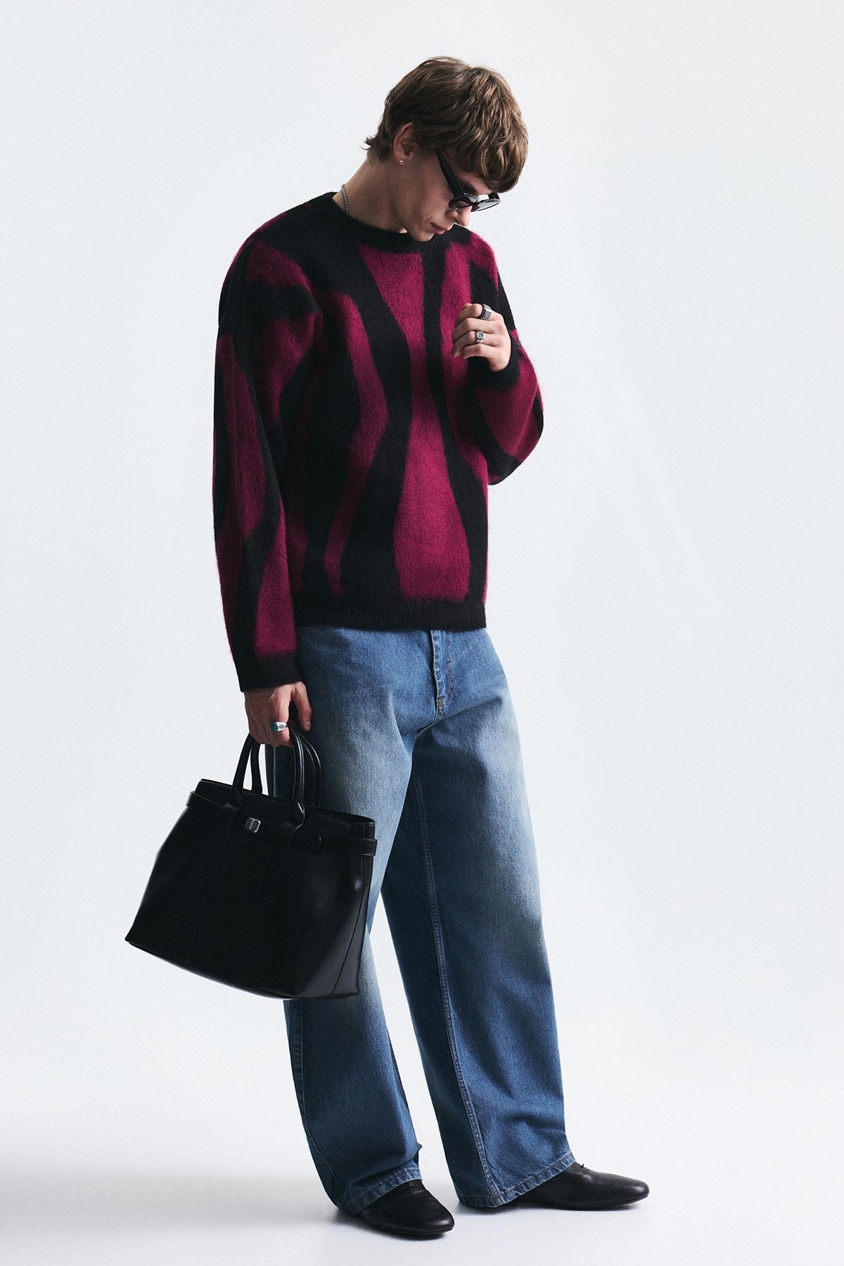 Relax Fit Solid-Color Sweater