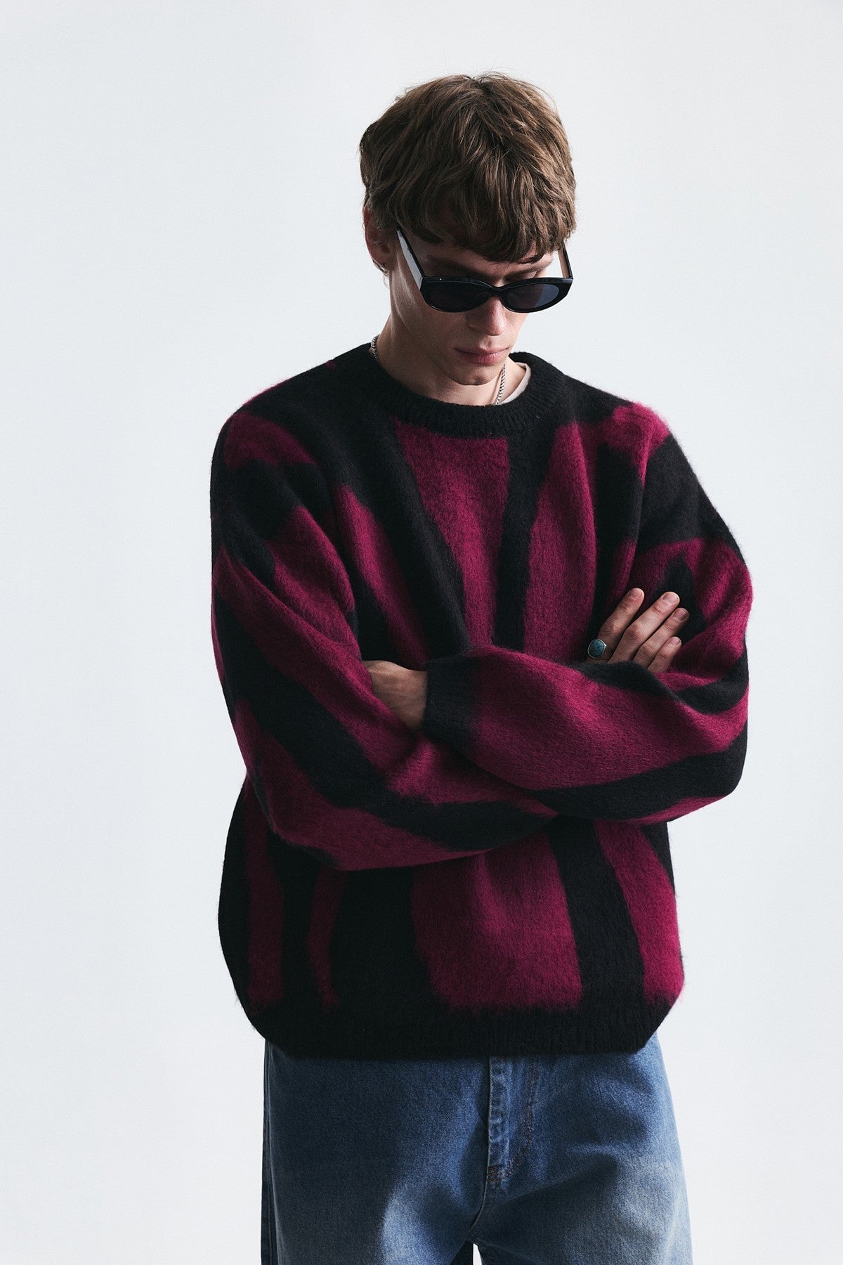 Relax Fit Solid-Color Sweater