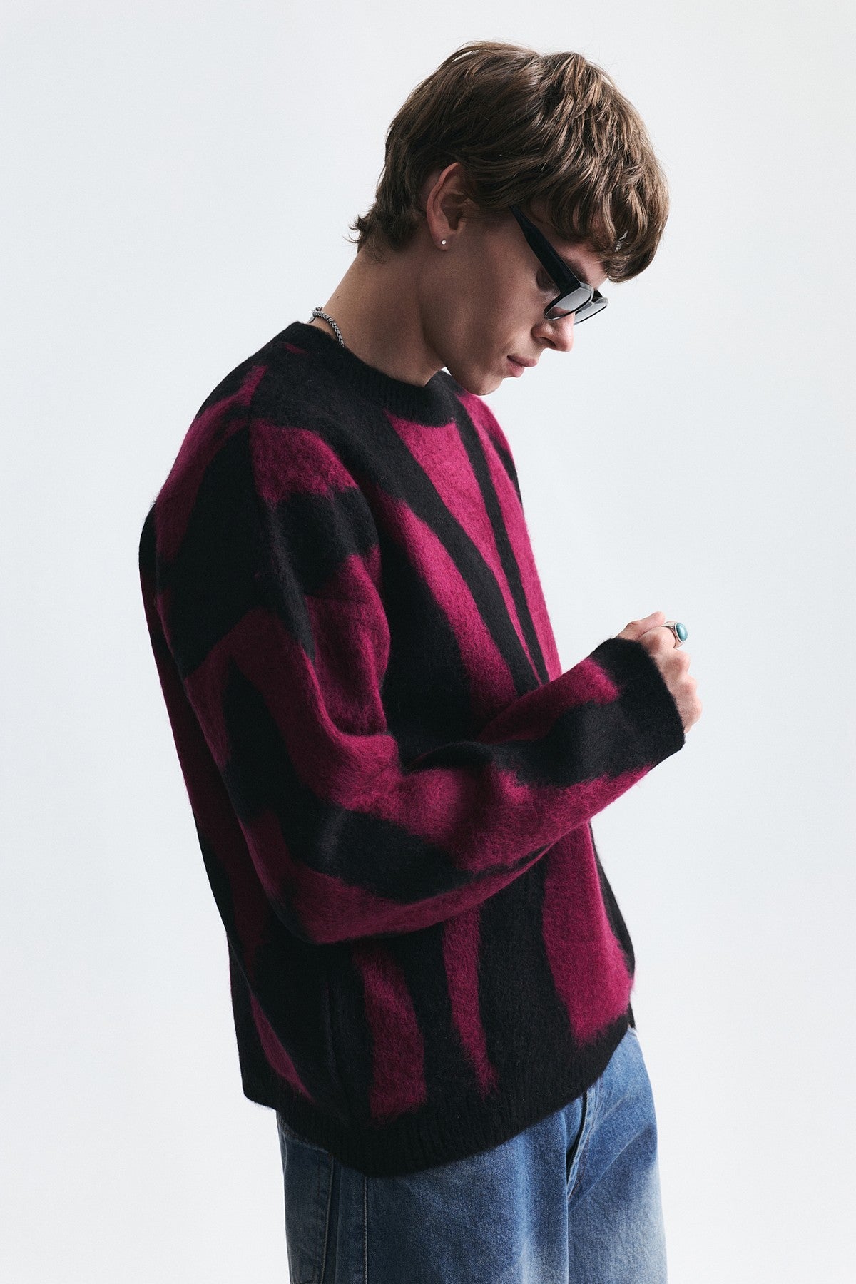 Relax Fit Solid-Color Sweater