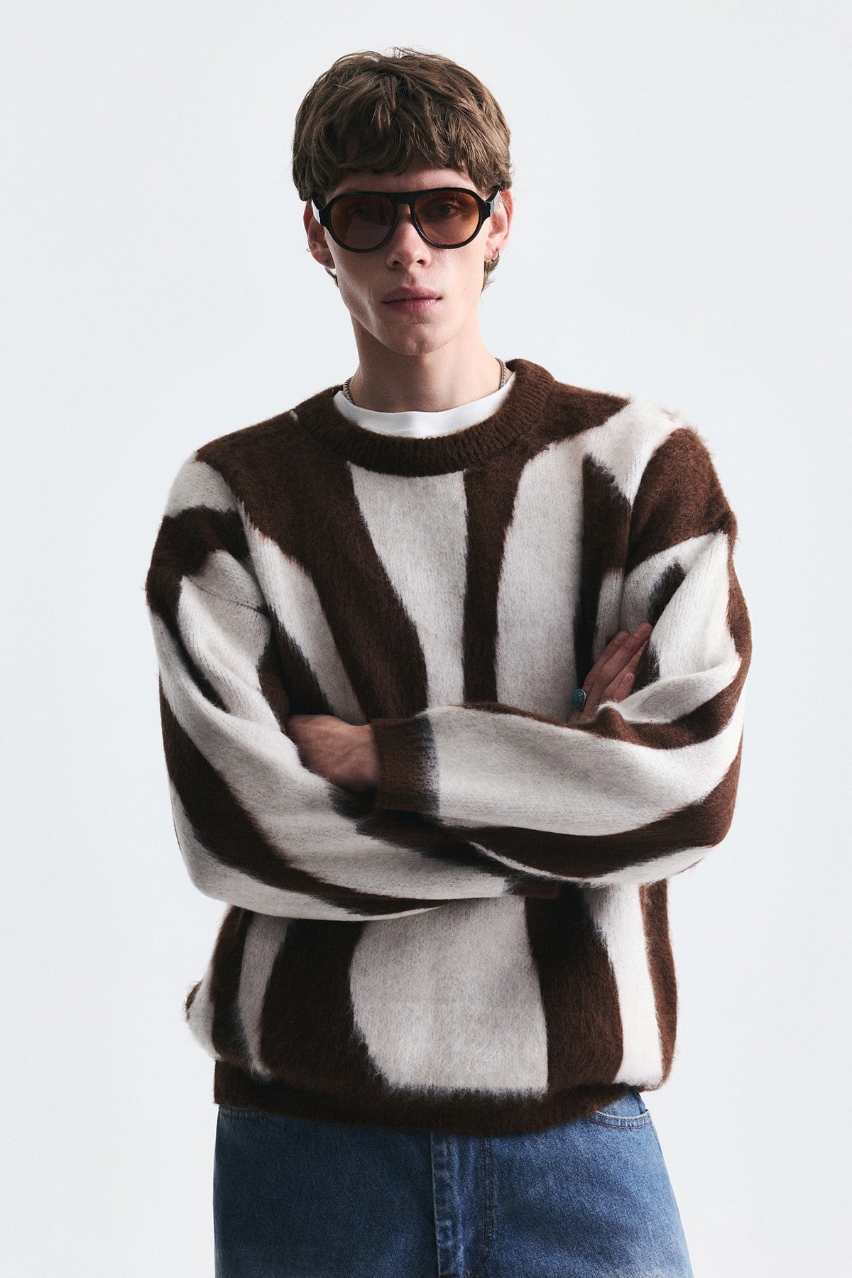 Relax Fit Solid-Color Sweater