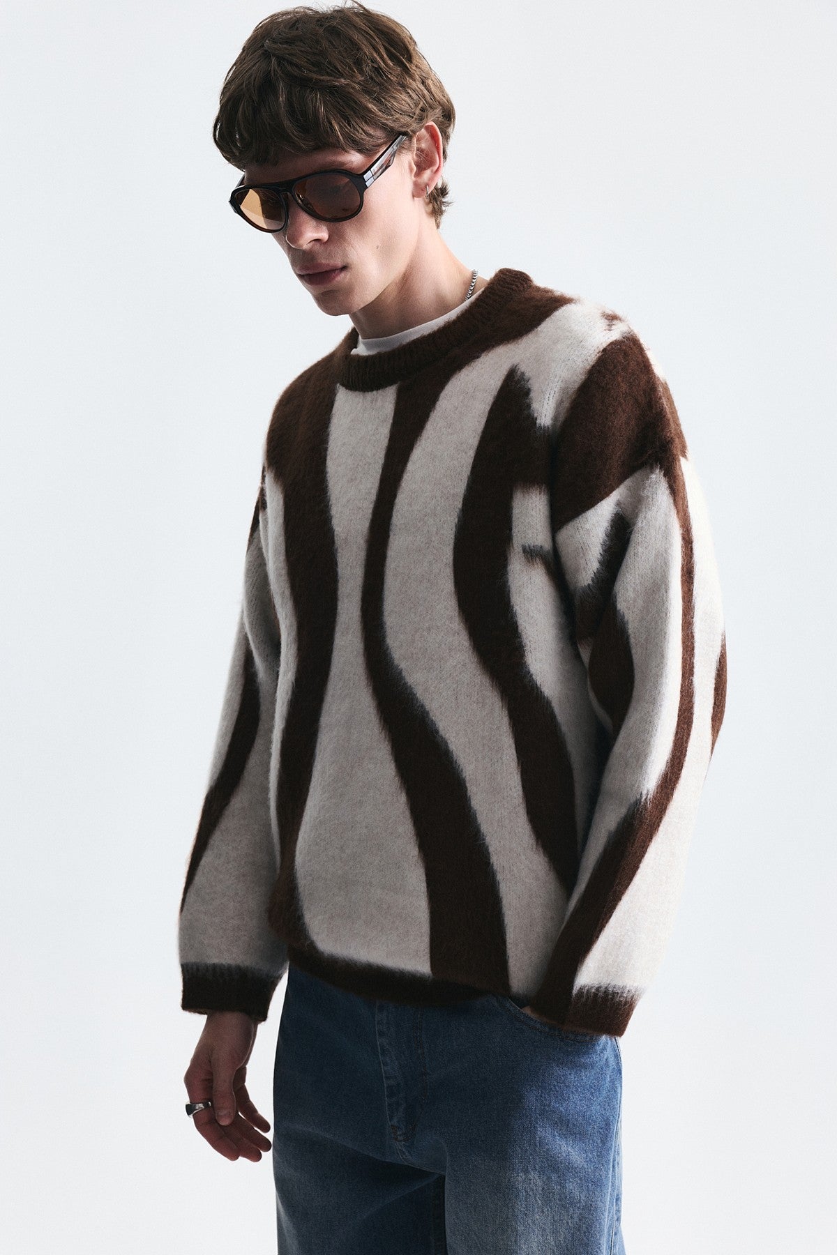 Relax Fit Solid-Color Sweater