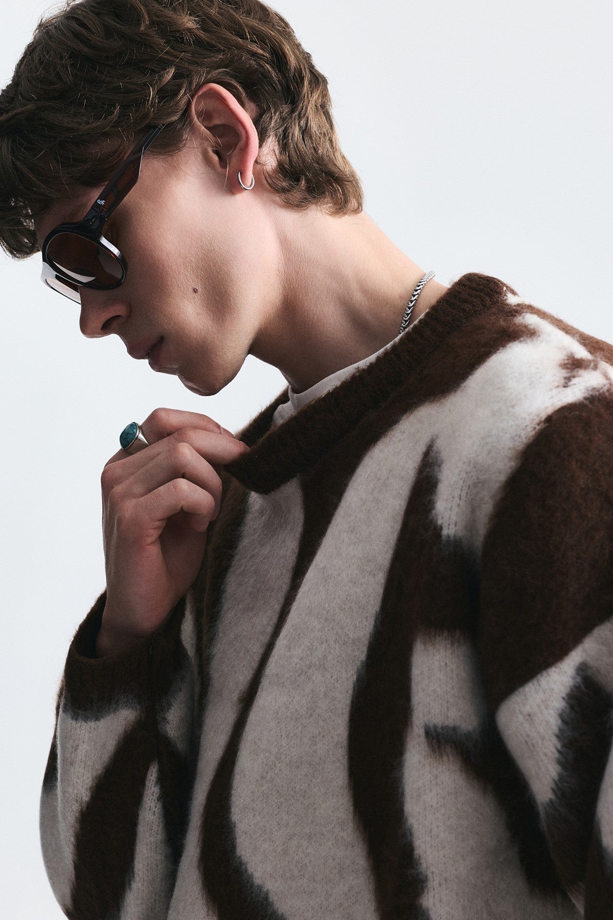 Relax Fit Solid-Color Sweater