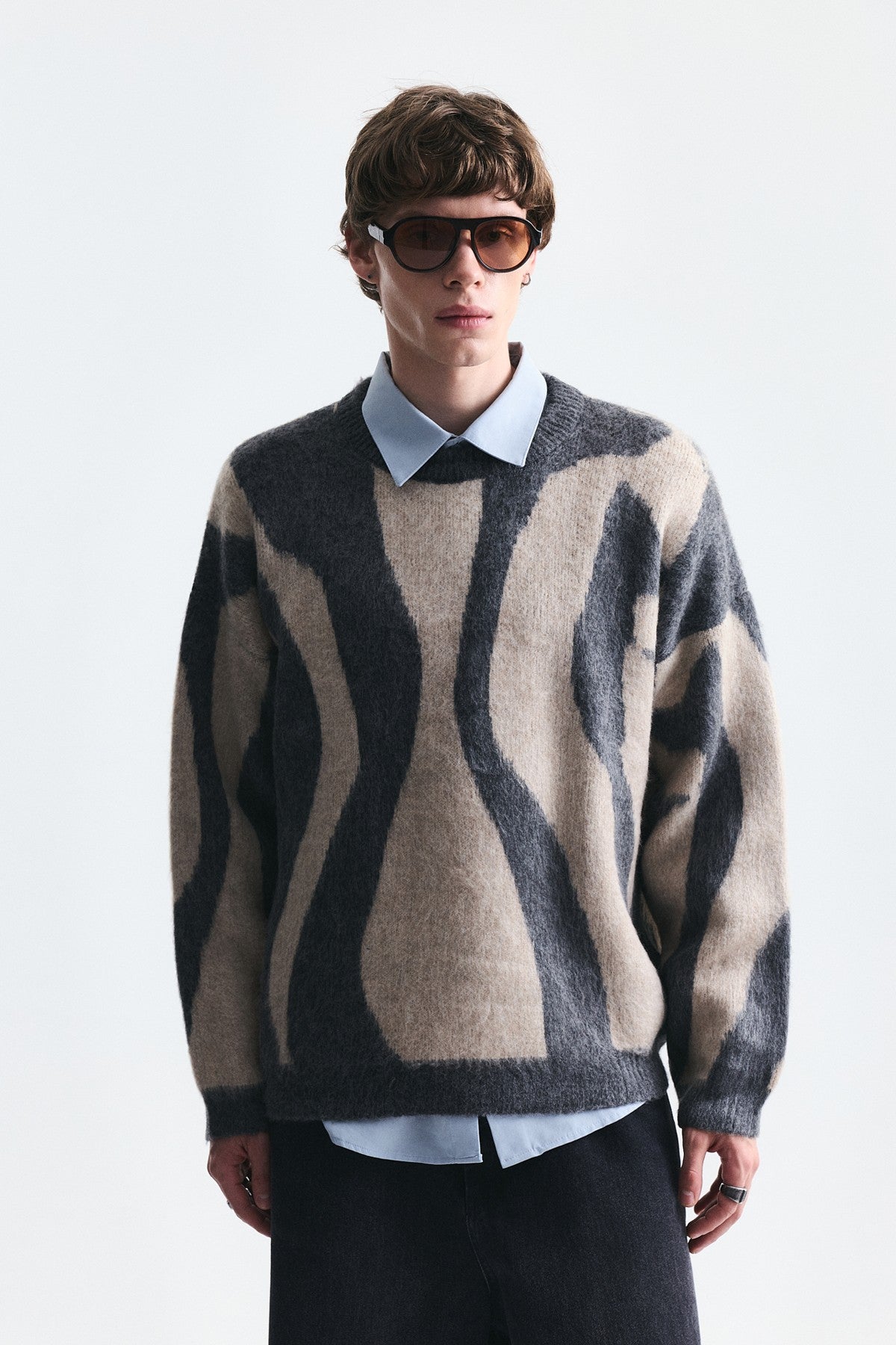 Relax Fit Solid-Color Sweater