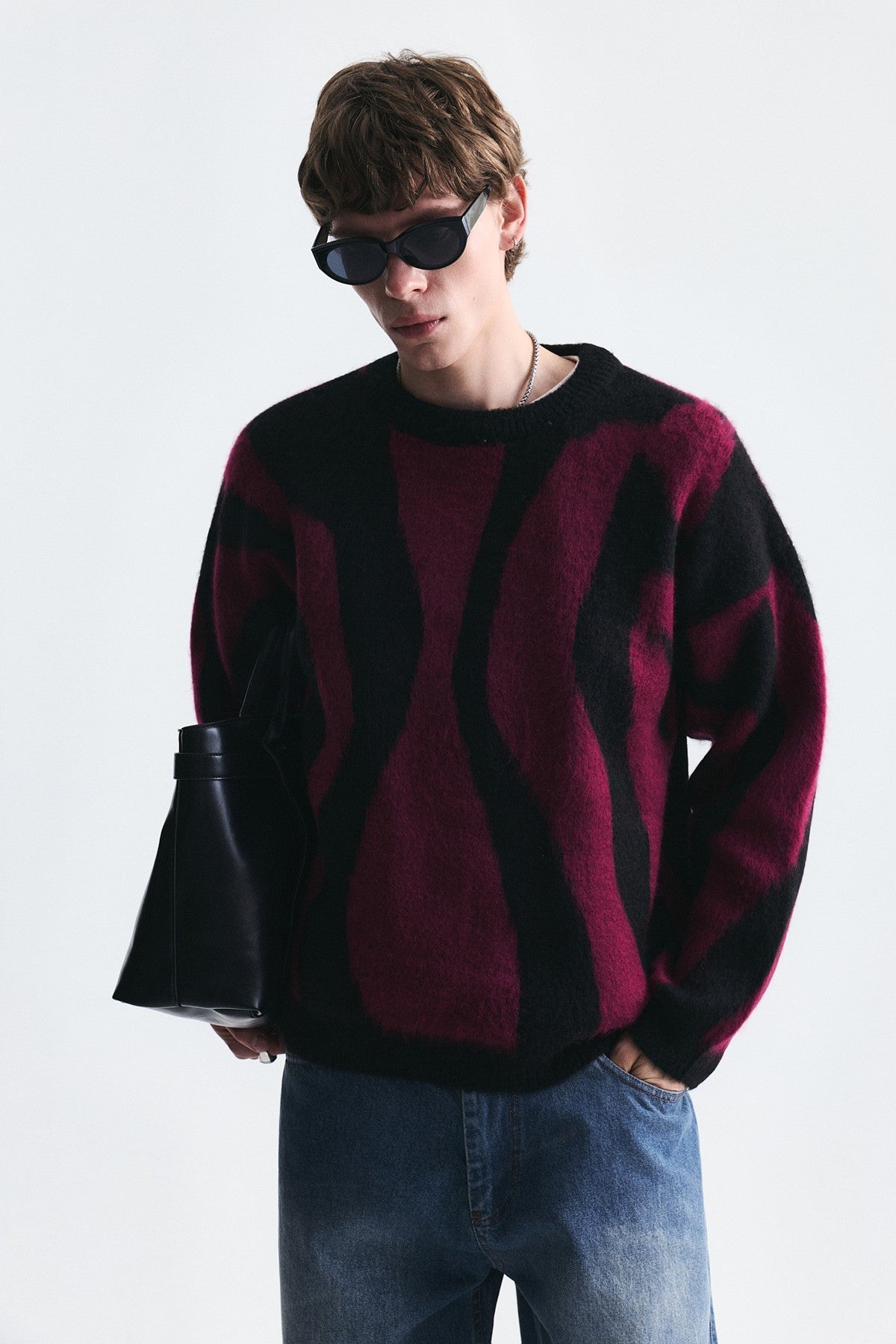 Relax Fit Solid-Color Sweater