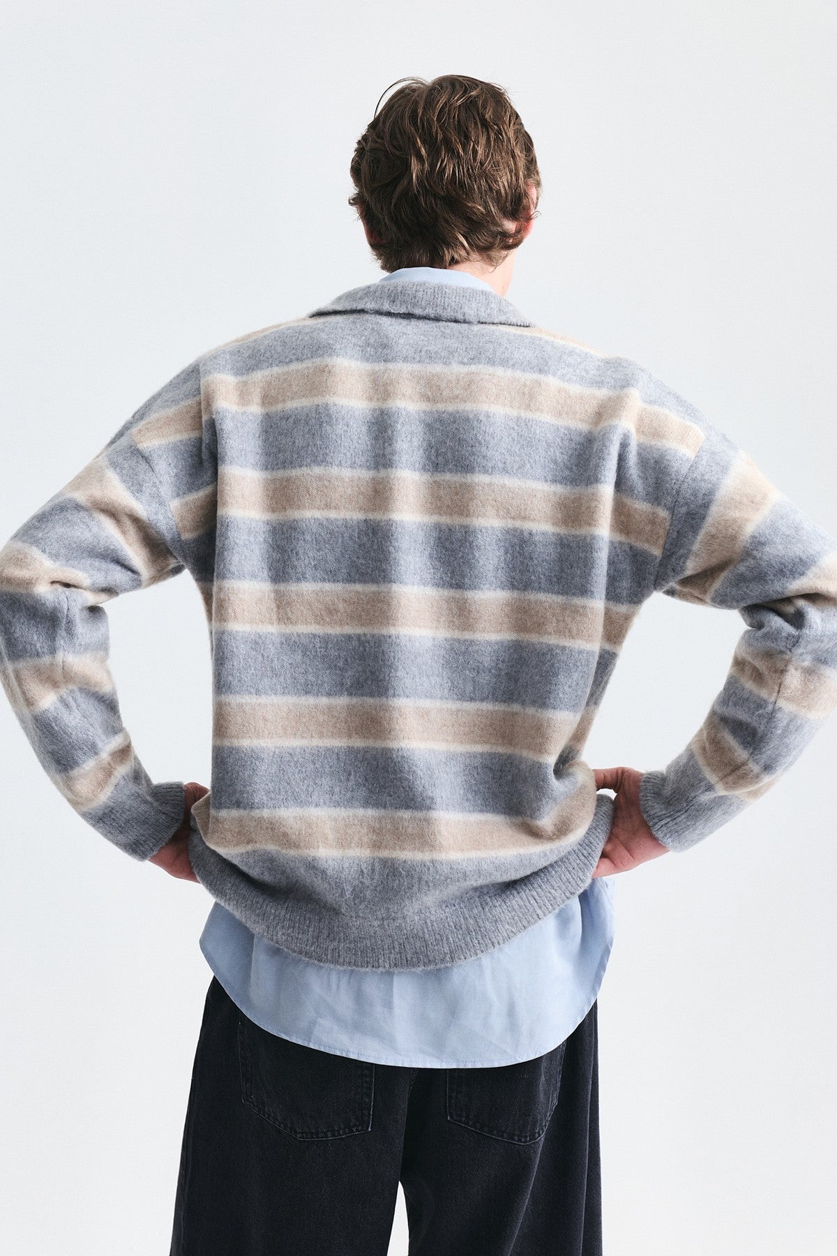 Oversized Solid-Color Knit Sweater