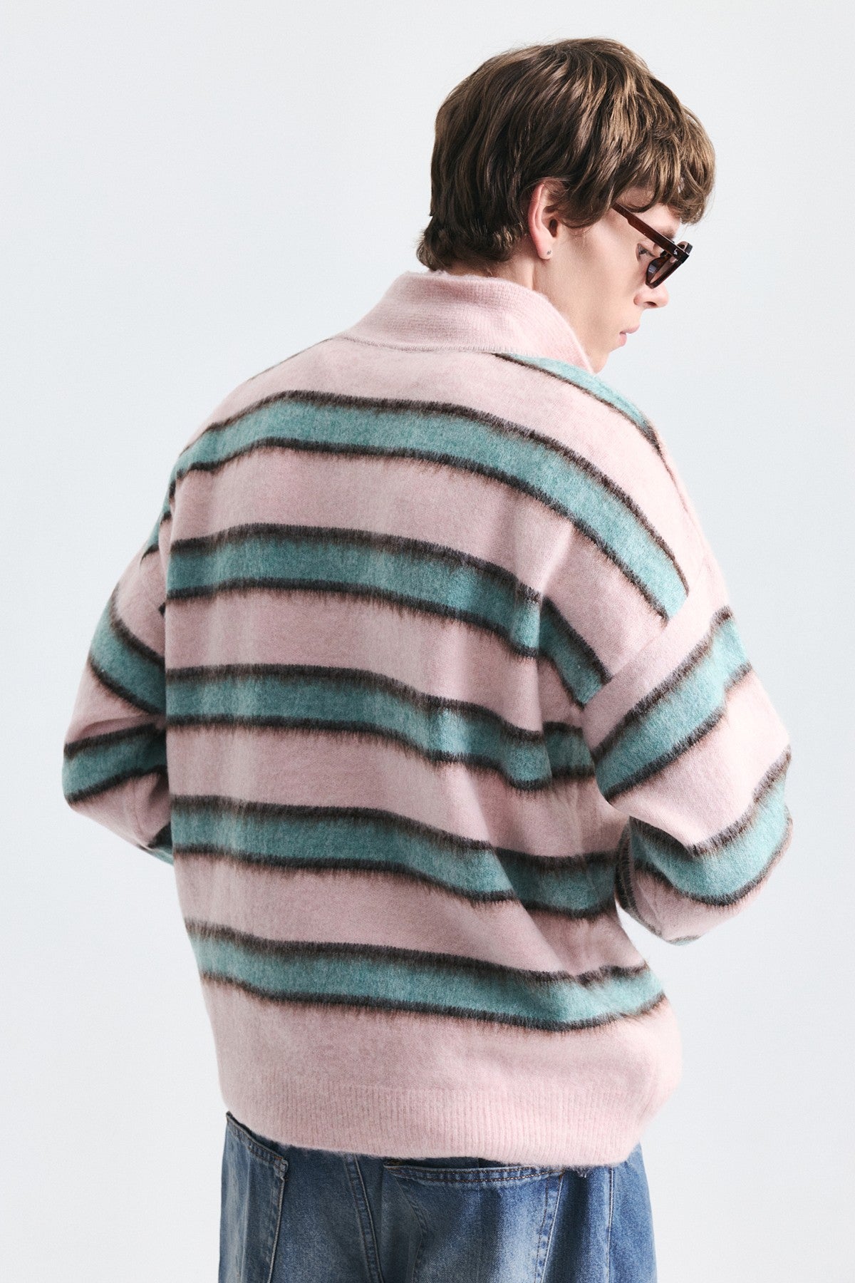 Oversized Solid-Color Knit Sweater