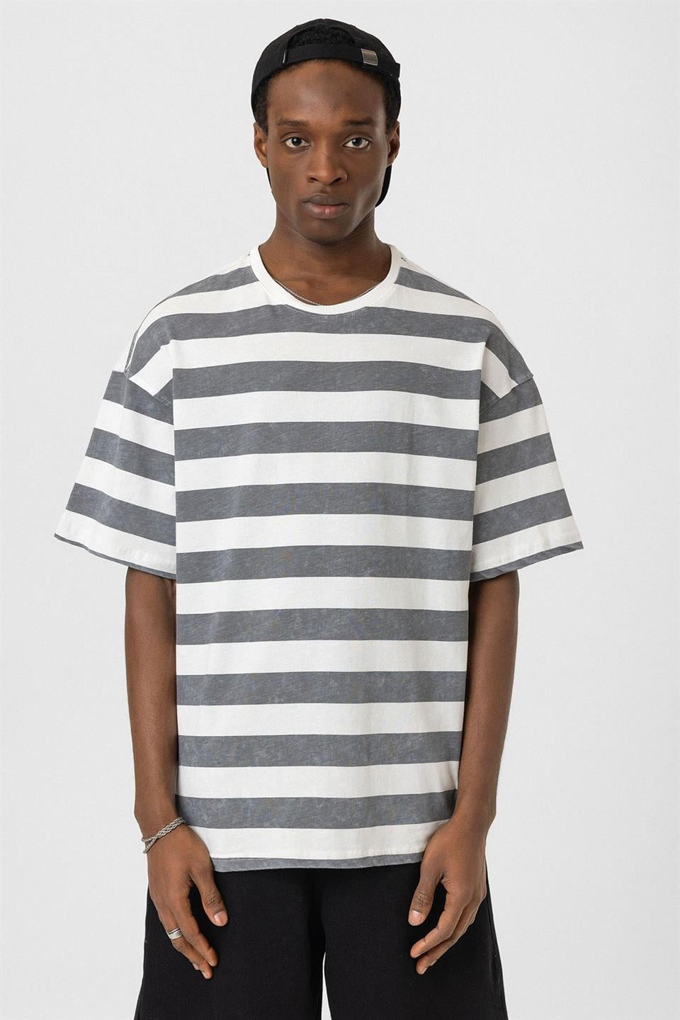 Oversized Striped T-Shirt (Pre-Washed)