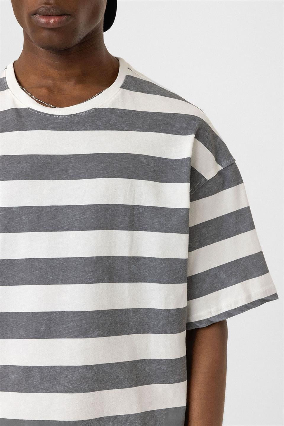 Oversized Striped T-Shirt (Pre-Washed)
