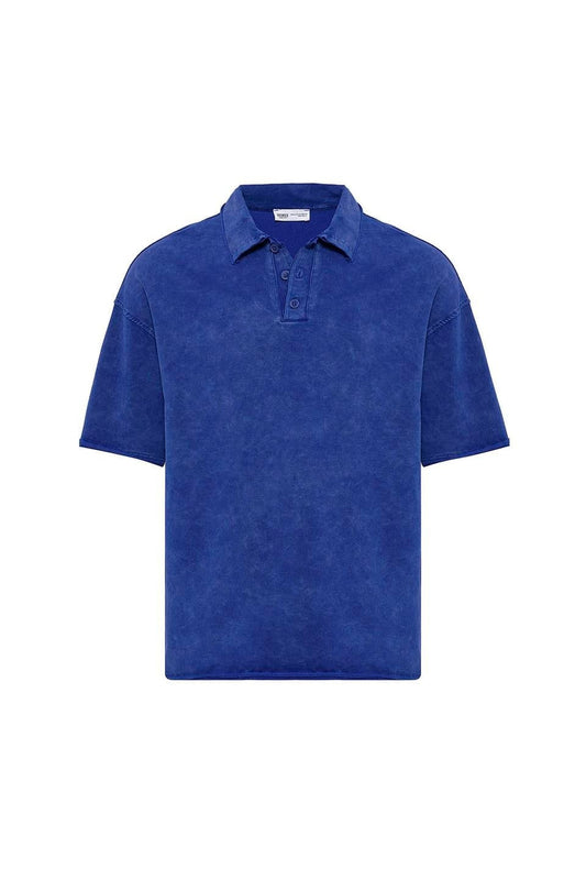 Oversized Polo-Neck T-Shirt (Machine Washable)