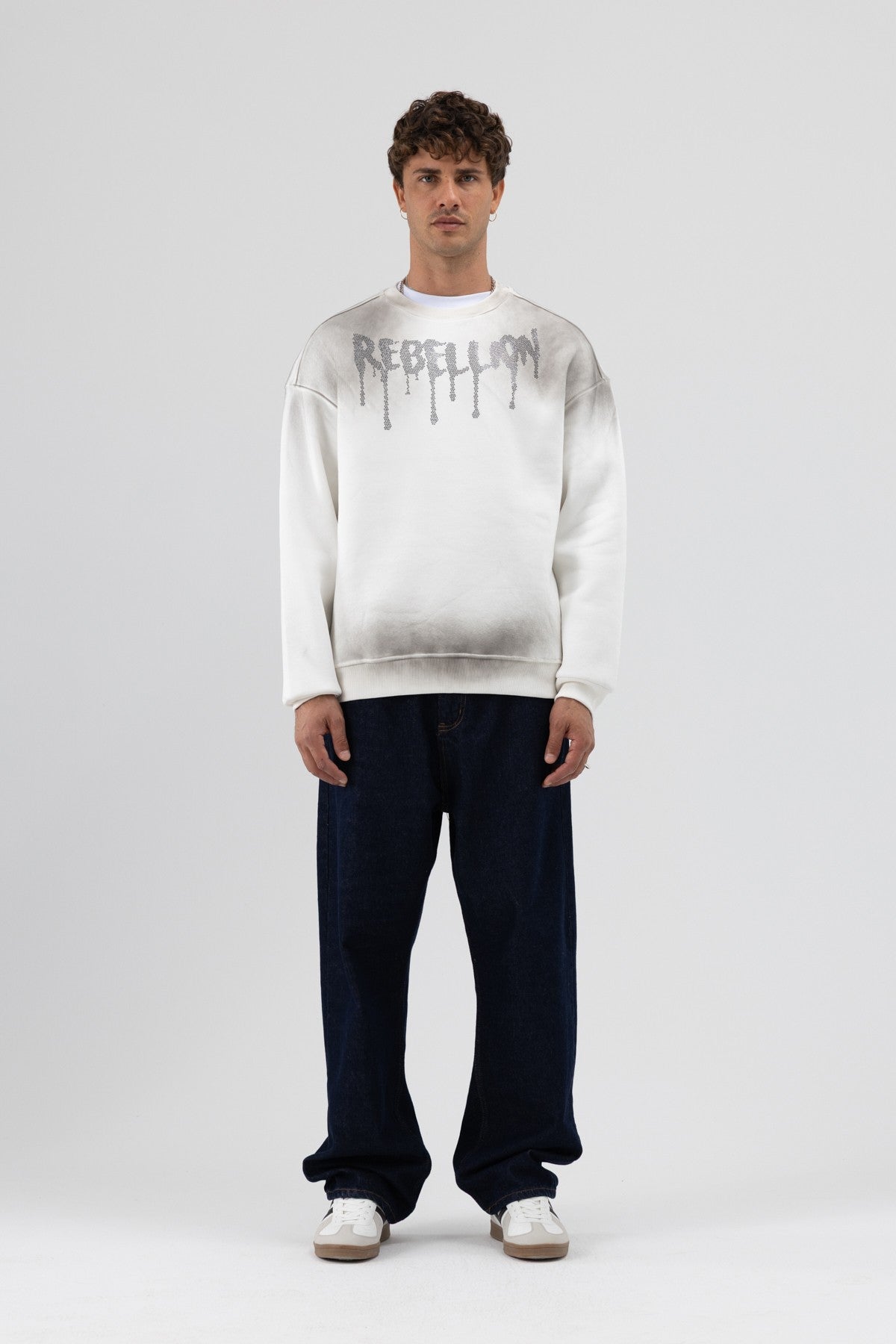 Oversized Printed Sweatshirt (Machine Washable)