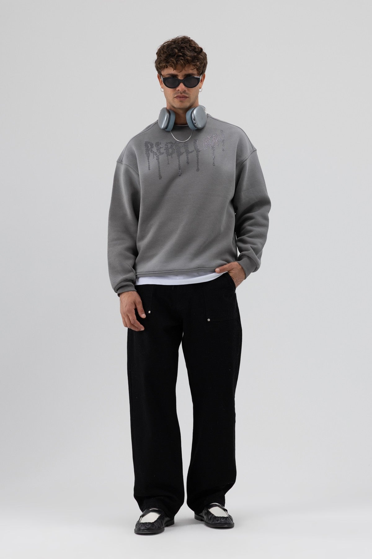 Oversized Printed Sweatshirt (Machine Washable) V70-101