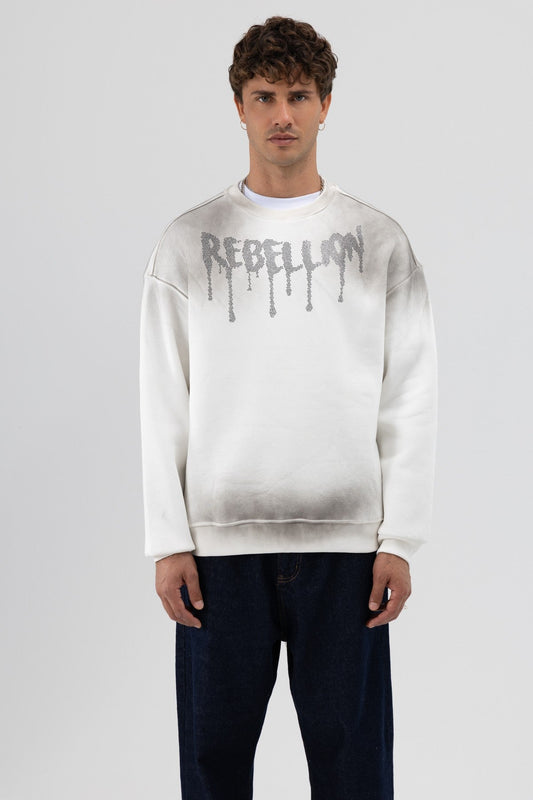 Oversized Printed Sweatshirt (Machine Washable)