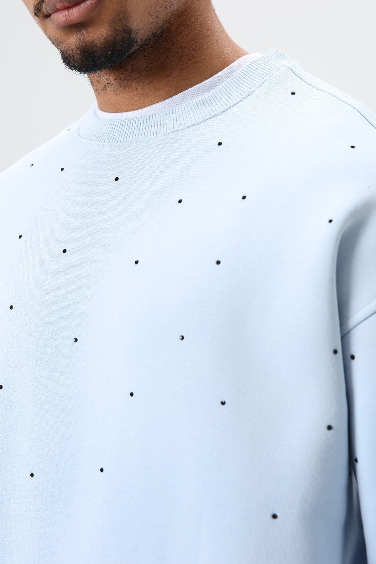 Oversized Sweatshirt with Stone-Washed Details