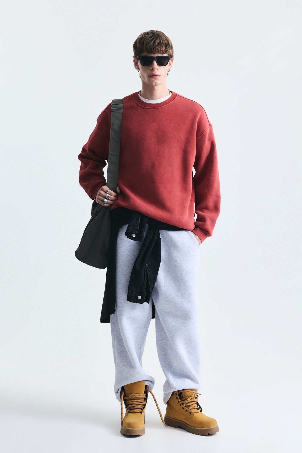 Basic Oversized Washed Sweatshirt