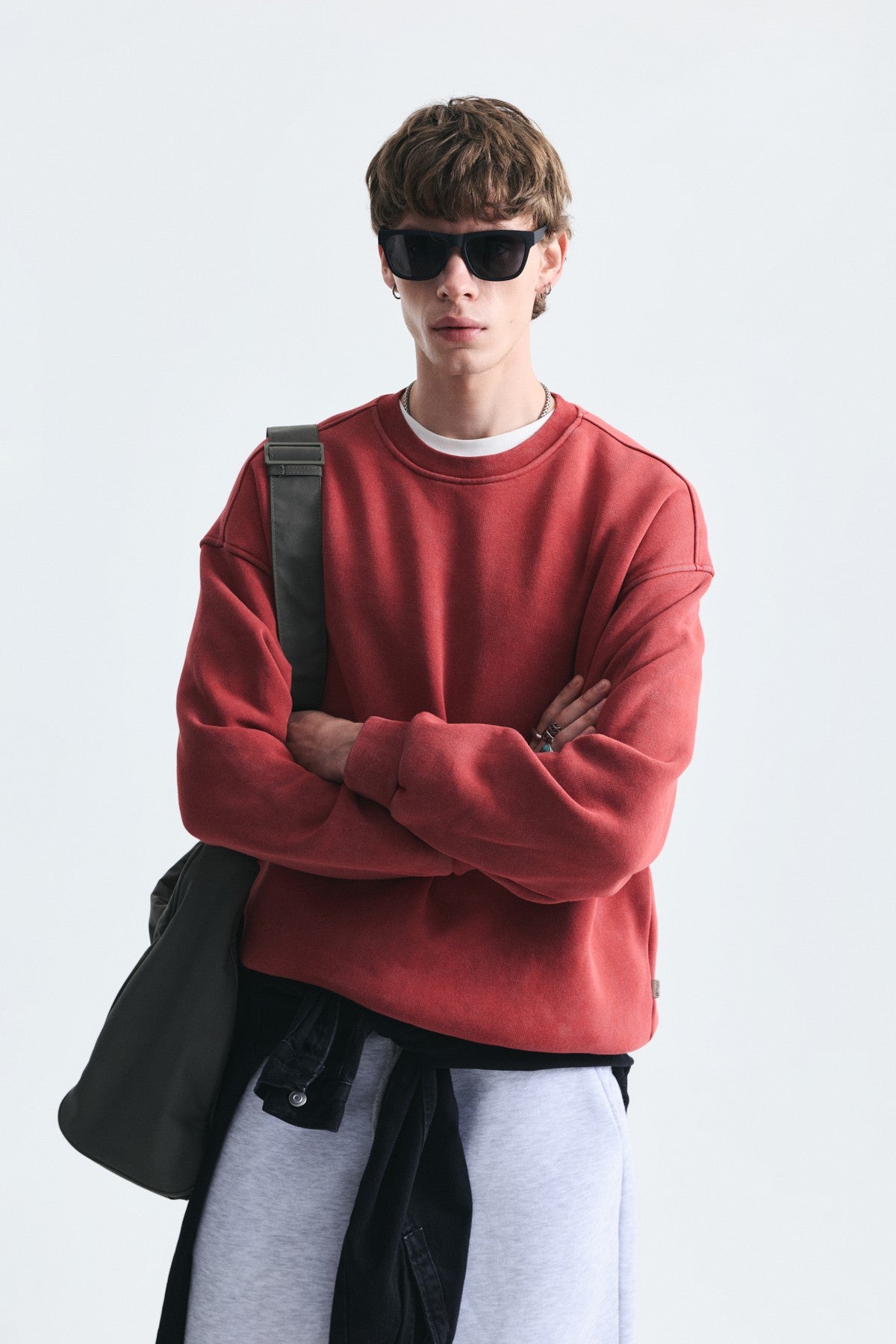 Basic Oversized Washed Sweatshirt