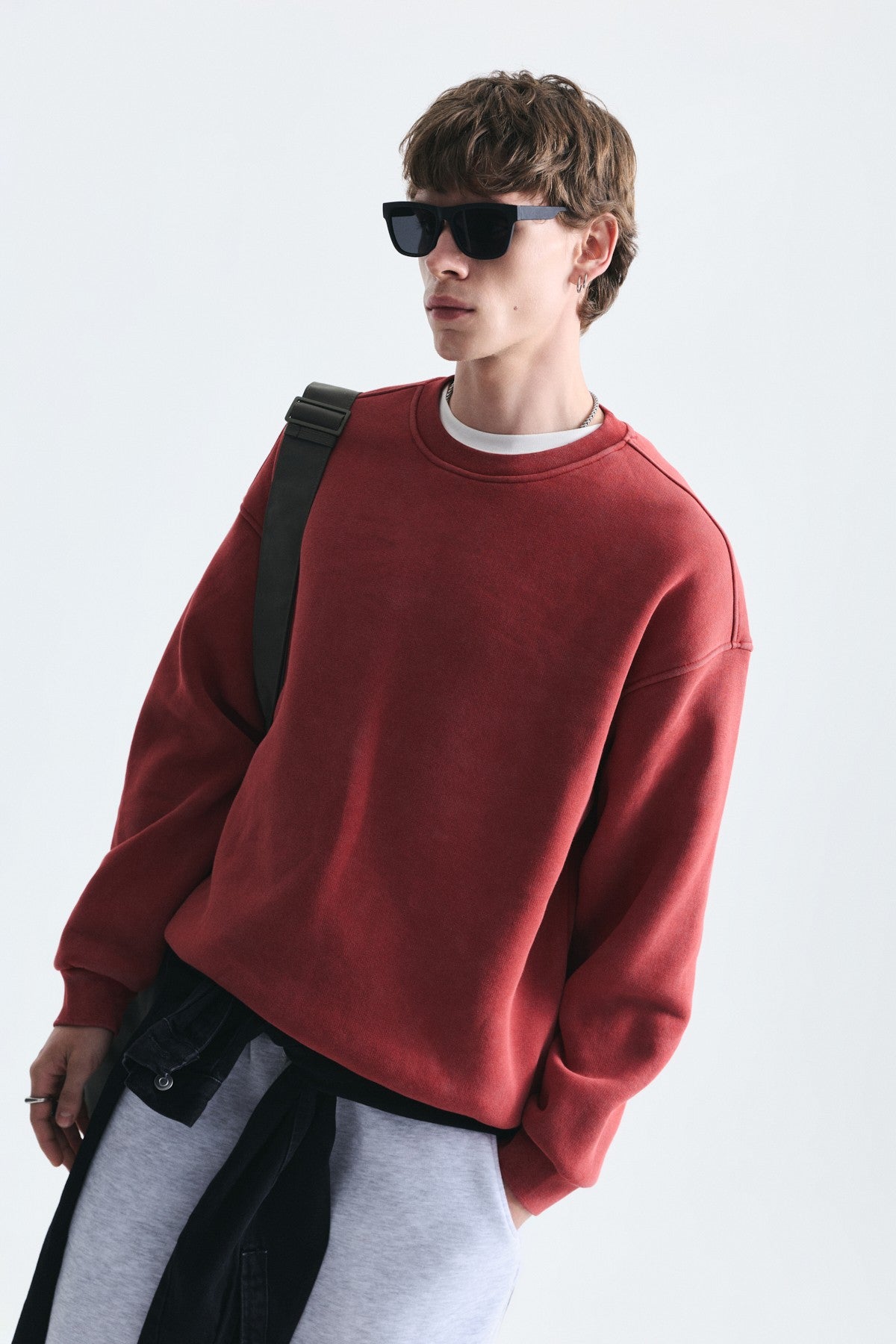Basic Oversized Washed Sweatshirt