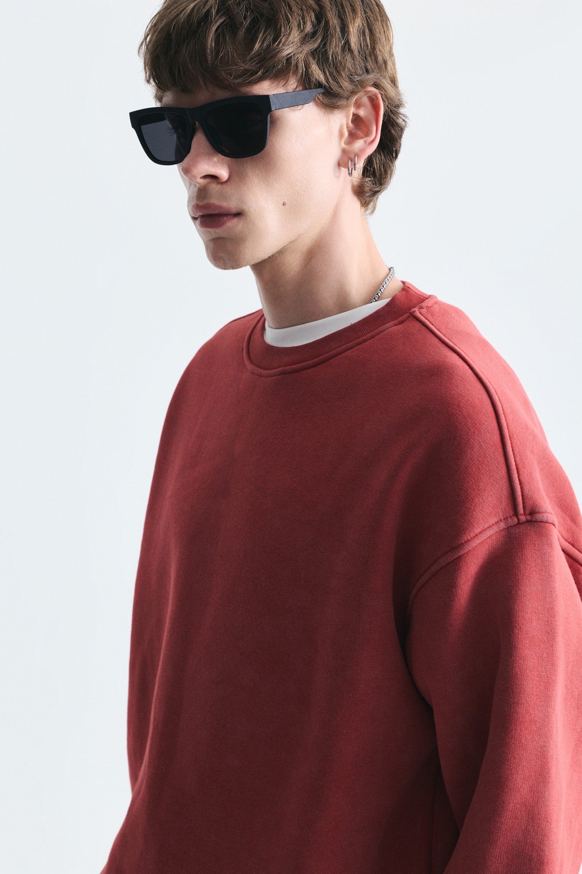 Basic Oversized Washed Sweatshirt
