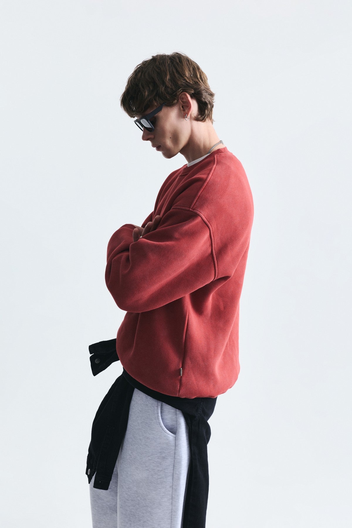 Basic Oversized Washed Sweatshirt