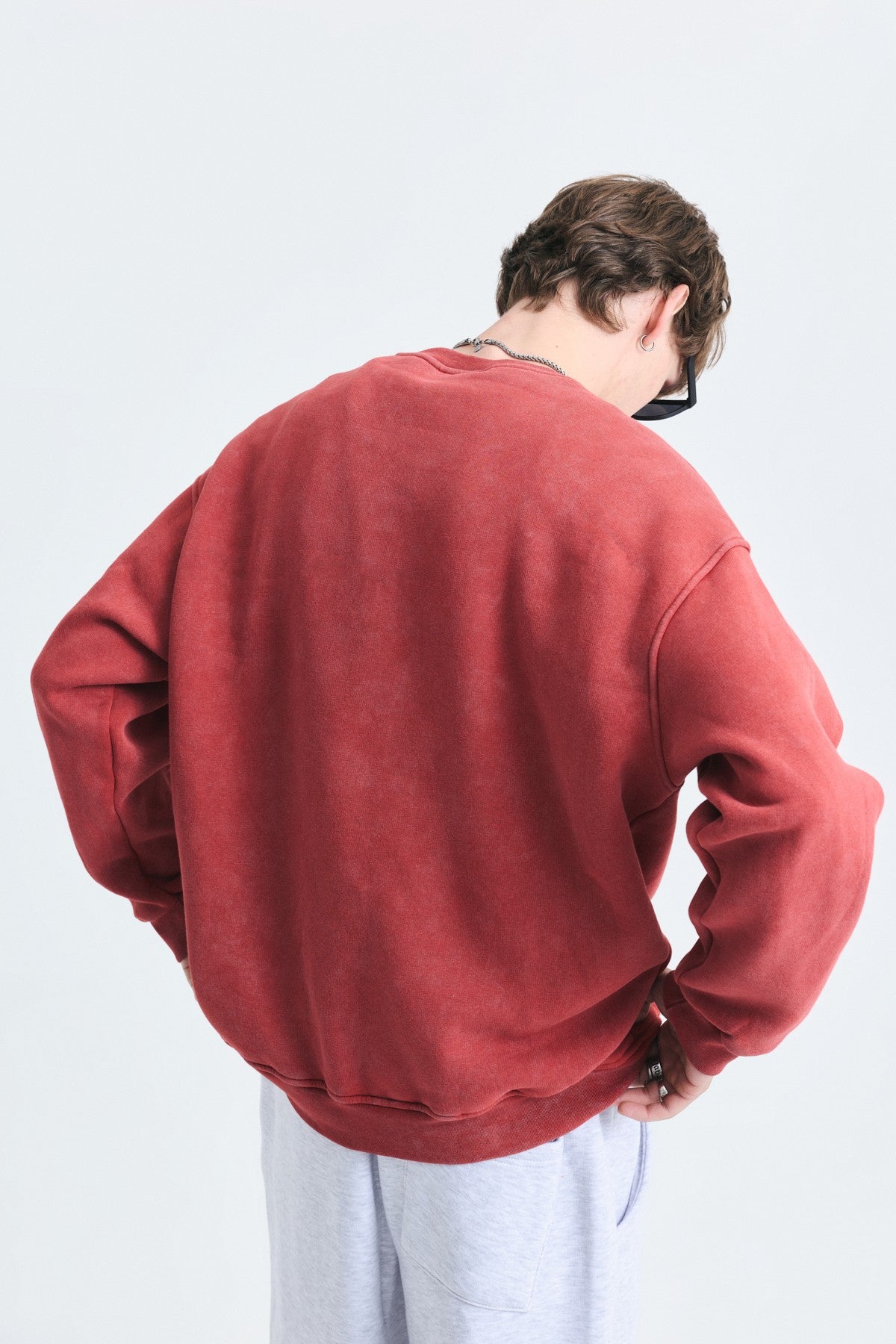 Basic Oversized Washed Sweatshirt