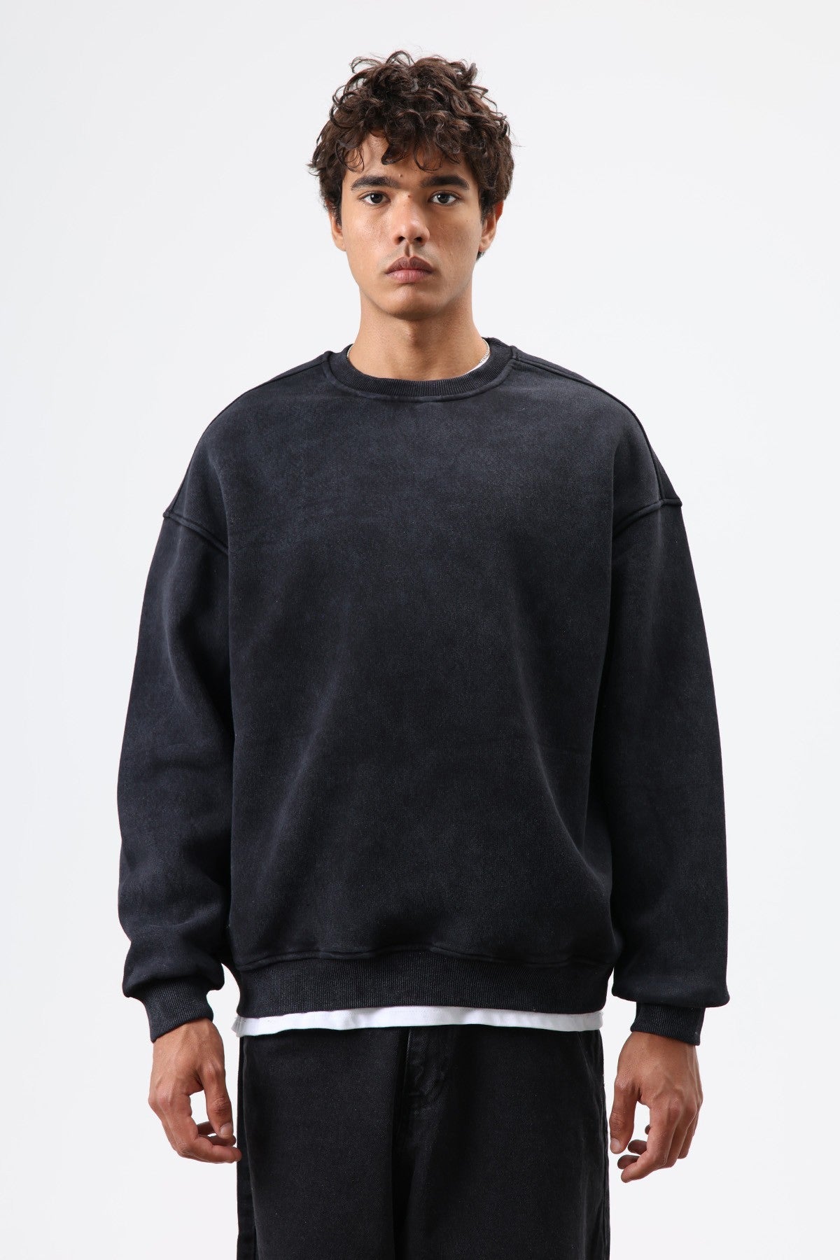 Basic Oversized Washed Sweatshirt